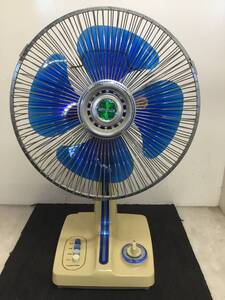 △ v 岐阜発/ TOSHIBA/ D-30D4/ 扇風機/ レトロ/ 青色4枚羽根/ 30cm/ 動作確認/ 現状品/ R7.9/28 △