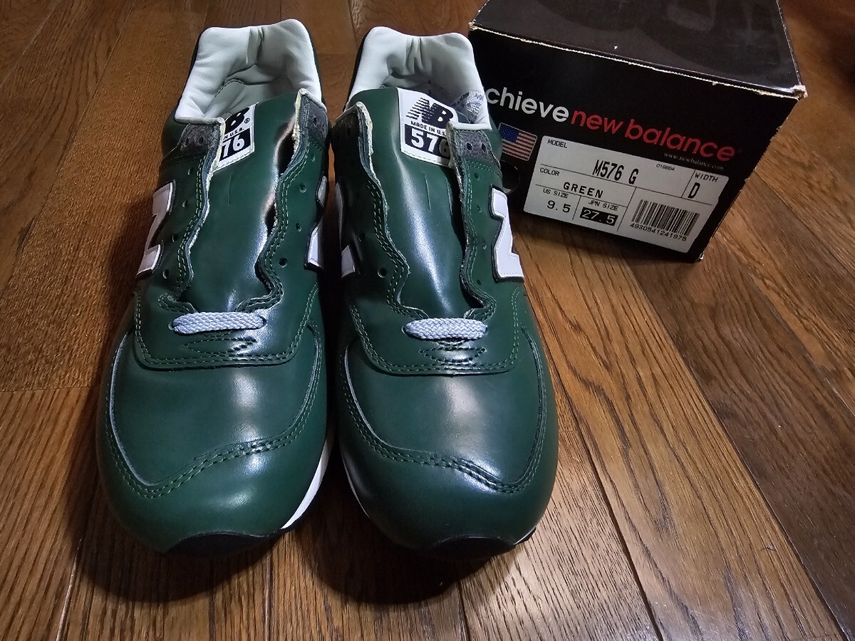 お買得New Balance 576 ガラスレザーグリーンmade in usa NB/ニューバランス/576/USA製/ガラスレザー/グリーン | Pay ID