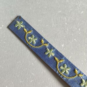 ポアレpoiray マプルミエ 腕時計 純正ベルト ブルー刺繍 ストラップ
