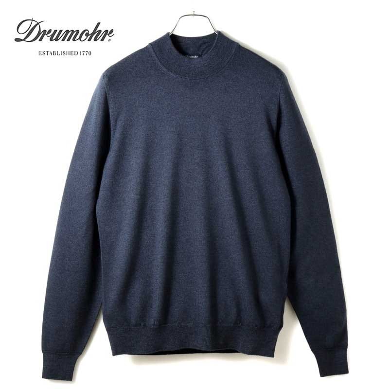 Drumohr ドルモア Vネックセーター ニット ウール ブルー 青 未使用 Drumohr ドルモア Vネックセーター ニット ウール ブルー 青 未