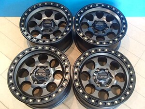 店内在庫有 即納可 展示品 KMC KM550 RIOT ライオット SBL アンスラサイト 新品4本 8.5J 17in IS10 トライトン GSR ハイラックス FJ