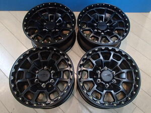 現品特価 在庫有 即納可能 USオフ系! KMC KM718 SUMMIT 8.5J 17in IS18 139.7 サテンブラック トライトン GSR プラド ハイラックス FJ