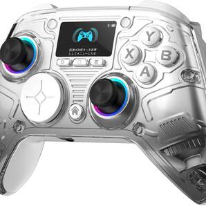 AOC コントローラー pc switch ゲームパッド【多機能LCDディスプレイ】Bluetooth 5.0・2.4G・有線3way接続 Turbo連射機能