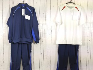 【as2713】東京都 花畑北中学校 女子使用 学校指定 体操服 体操着 半袖シャツ+長袖ジャージ上下◆o55♪