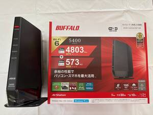 【送料無料】【美品】【保証期限内】BUFFALO バッファロー Wi-Fi6対応 Wi-Fiルーター プレミアムモデル WSR-5400 AX6P-BK 付属品完品