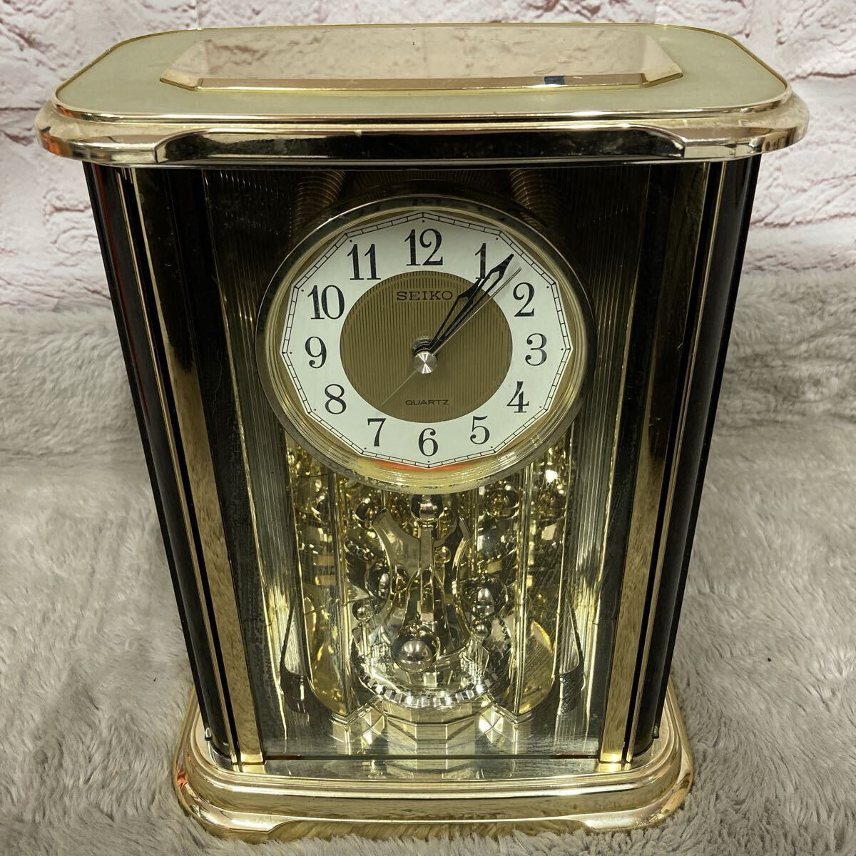SEIKO QUARTZ QW428B セイコー　クォーツ　置時計　時計　レトロ 昭和レトロ セイコー クオーツ QW428B 置時計 時計 アナログ