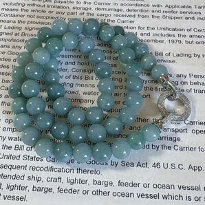 R2M-320天然本翡翠 一品一図 ミャンマー産天然翡翠 ネックレス約45cm 天然石 7.8mm一点物 希少 縁起物 お守り パワーストーン