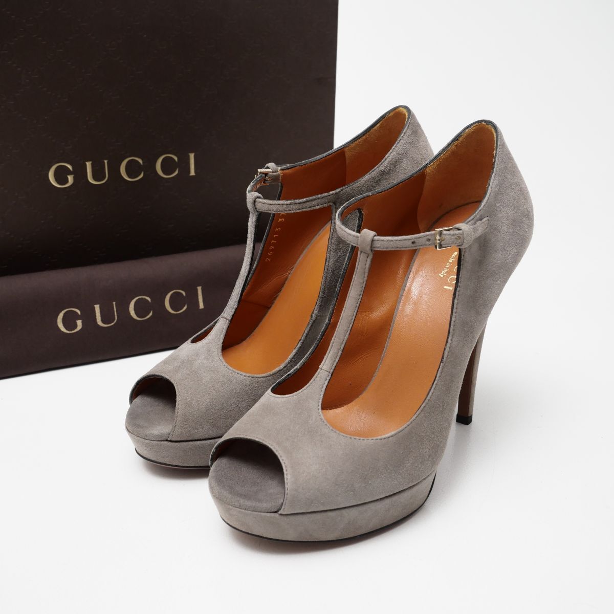 GUCCI　グッチ　ハイヒール　37 GUCCI グッチ パンプス レディース37 約24cm ブラック レザー