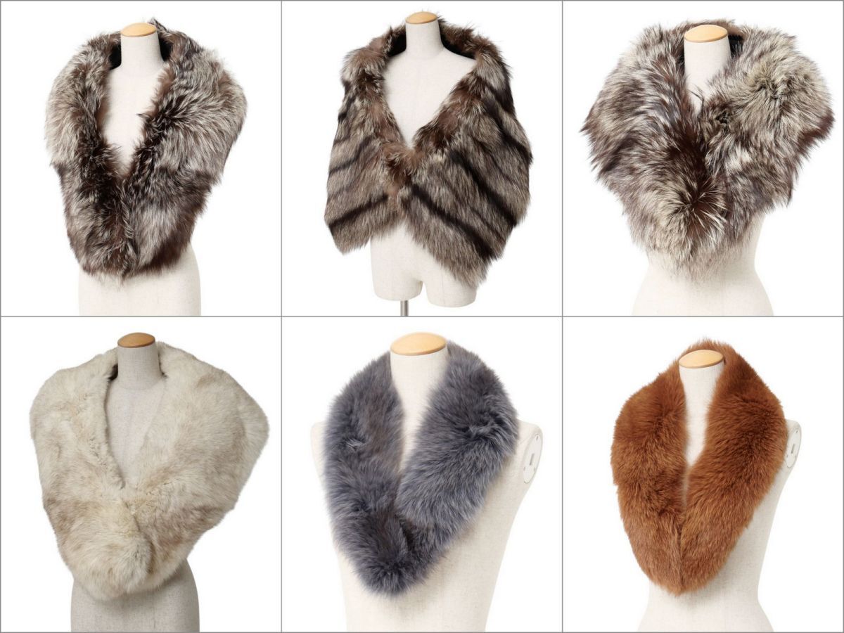 未使用級　サガファー　ブルーフォックス　大判ティペット　ホワイト 未使用級 サガファーズ ブルーフォックスファー 大判ティペット