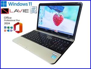 ★Core i7【新品メモリ16G/新品SSD512G】カスタマイズ/NEC LaVie・Window11/Office2024/Webカメラ/Wi-Fi/ハガキソ/ト★