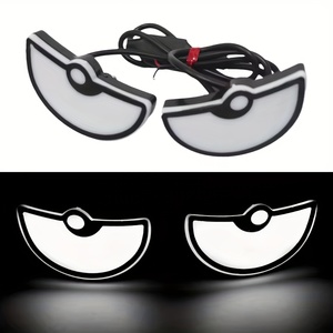 2個セット LED デーモンアイ ミニライト バイク用 デビルアイ 車用 補助ライト5cm ホワイト 白 12V 2400lm 装飾 外装 オートバイ t7259