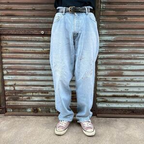 90s Levi's Silber Tab シルバータブ ルーズ デニムパンツ W33 L32 W86cm 刻印 リーバイス ヴィンテージ インディゴ バルーン バギー 00s