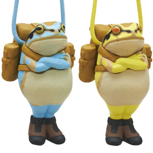 【即決/送料無料】新品 無事カエル ストラップ弐 幸福の黄色 水色 セット カエルの森工房 カプセルトイ 蛙 フィギュア ガシャ ガチャ 登山