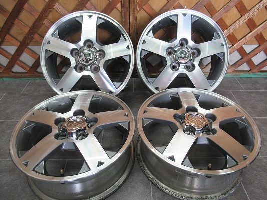 三菱 パジェロ ミニ 純正アルミホイール タイヤ付き4本セット 中古 DUNLOP 4本セット! 中古 パジェロミニ 純正 15インチ 5.5J +46