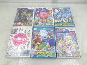 6個セット★Nintendo Wii ソフト 星のカービィ/リオオリンピック/ニュー・スーパーマリオプラザーズなど 動作未確認ジャンク品