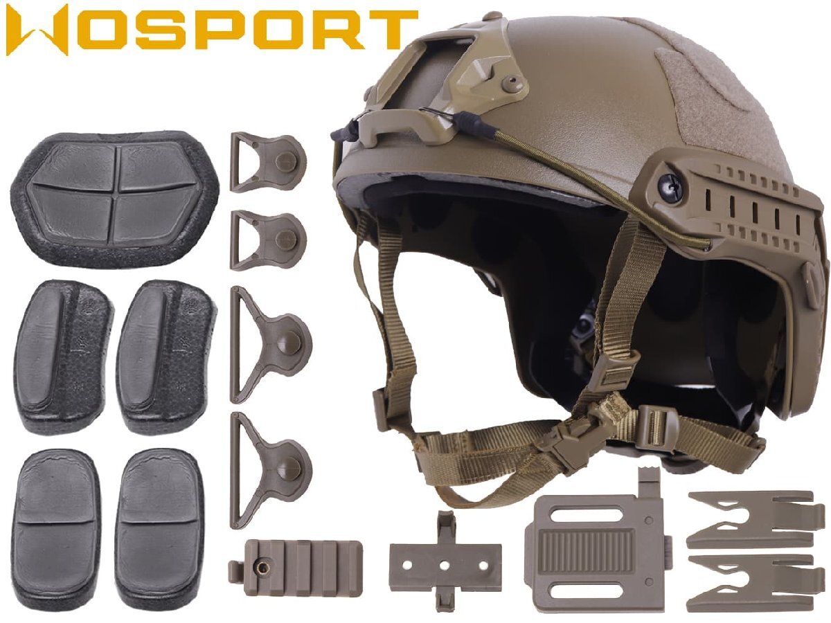 未使用　ミリタリーヘルメット Amazon | AQ zxdc エアソフト 海上ヘルメットとノイズキャンセ