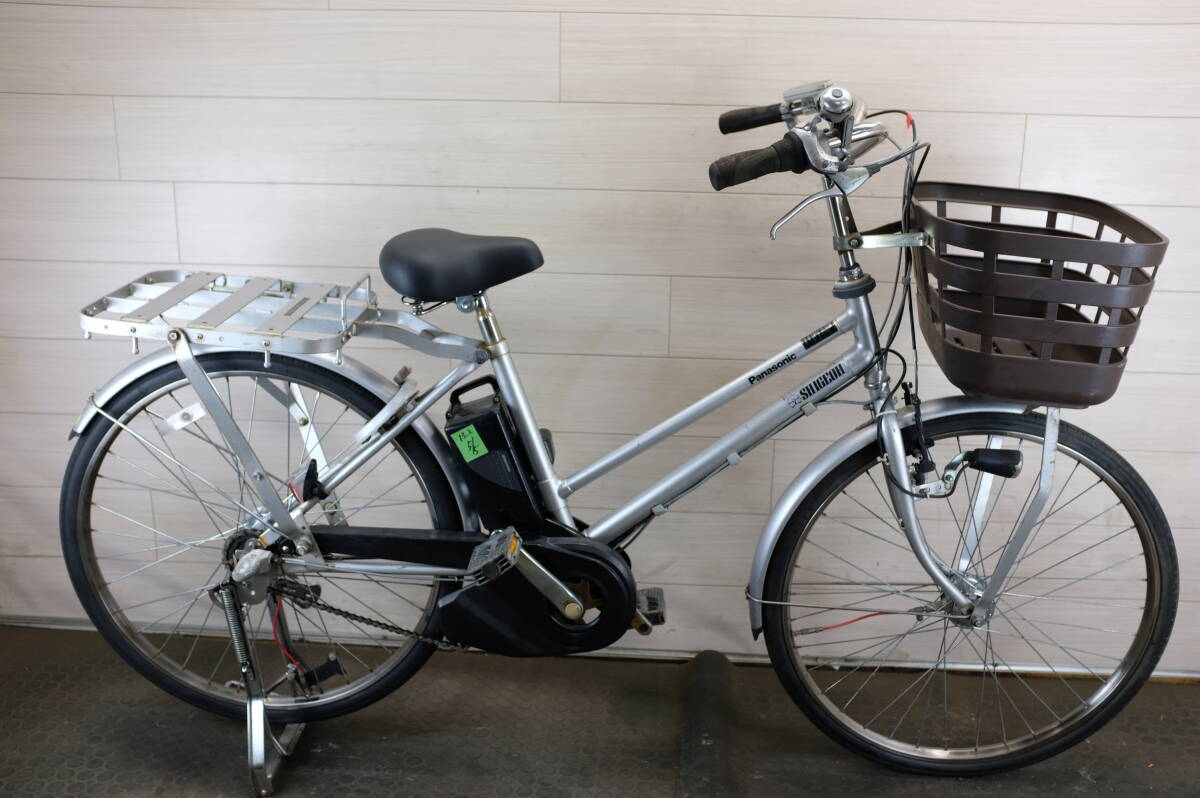電動自転車 パナソニック　 26インチ 3段変速 8.9Ah3点灯 京都発】パナソニックPanasonic 電動アシスト自転車26インチ水色