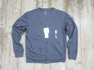 【自宅保管品】ユニクロ/エアリズム コットン カーディガン 長袖 Mサイズ 定価2990円 検 索用⇒ 07 Gray/HT00189AD-JP/26-P1-3/F0907