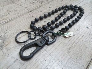 【未使用/長期保管品】Wallet Ball Chain/ウォレットチェーン 全長=730mm 検索用⇒ ブラックダール/艶消しブラック/オートバイ/F0928