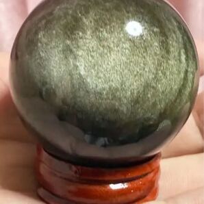 高品質3Aゴールデンオブシディアン スフィア 50mm ラウンド 丸玉 置物 送料無料 天然石