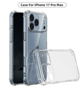 iphone17 ProMax クリア ラバー ショック軽減 ケース TPU ソフト カバー クリア 透明 iphone 17 promax プロマックス