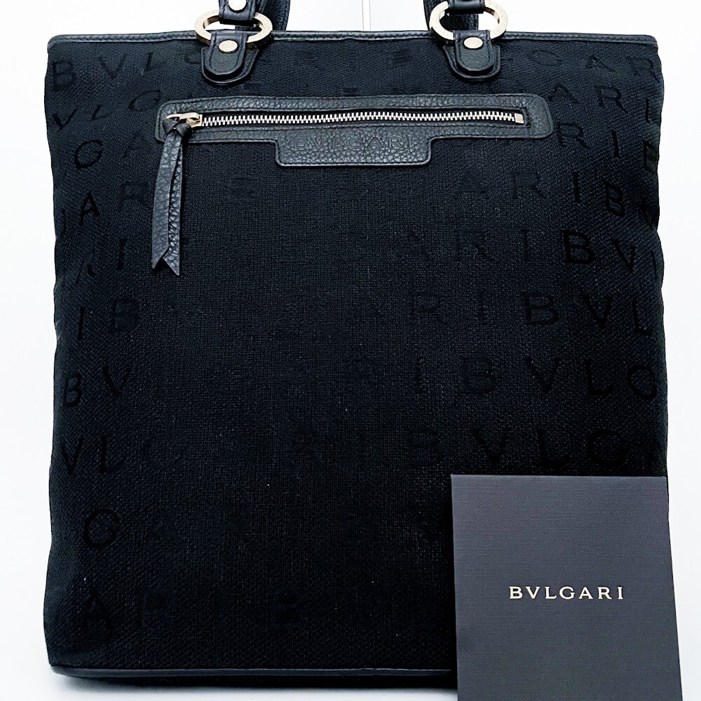 ブルガリ　トートバッグ　レザー　ブラック　A４収納　エンボスロゴ Yahoo!オークション -「ブルガリ トートバッグ メンズ」の落札