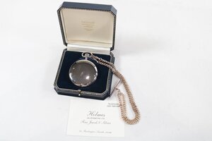 HOLMES ホームズ シルバーカラー 機械式 懐中時計 スケルトン ローマン文字盤 ポケットウォッチ 手巻き 2013-AM