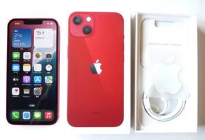 iPhone 13 128GB レッド SIMフリー バッテリー88% 美品と思います 目立つような傷無し 2年間使用 2023年11月にアップルストアにて購入