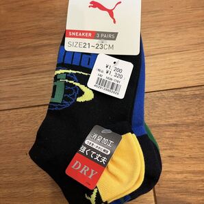 ⑥プーマ 靴下 3足セット 21-23cm