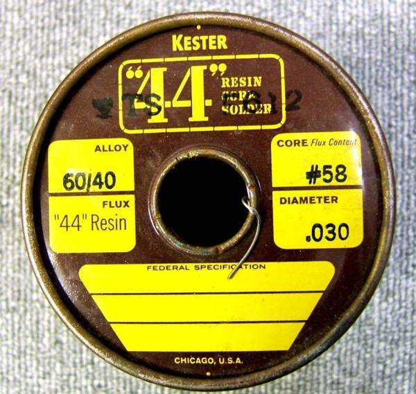 未使用デッドストック1960年代KESTER44メタル缶1巻 60年代ビンテージハンダKESTER44メタル缶完全未使用デッド