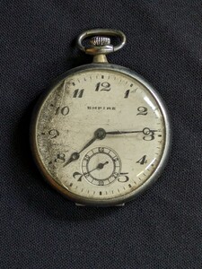 ジャンク品 詳細不明 古い 懐中時計 BMPIRE CHRONOMETRE クロノメーター PRINCE DAHLIA 586432 アンティーク 手巻き 当然不動