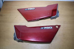 送料 ¥1400 KAWASAKI カワサキ Z750T Z750 TWIN KZ750B サイドカバー セット Z KZ 2気筒 昭和 レトロ 珍車 Z2 Z1 SS W1 マッハ 旧車