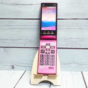 au 京セラ かんたんケータイ KYF38 ワインレッド 本体 白ロム SIMロック解除済み SIMフリー B995137