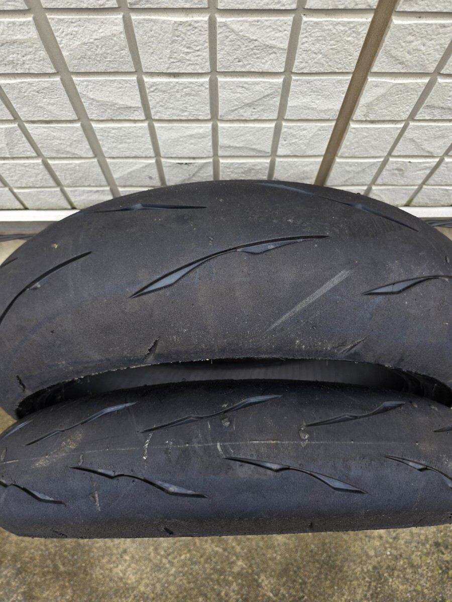 ST600 バトラックスR11前後　使用時間約40分　① BRIDGESTONE R11 バトラックス レーシング ST600用前後セット