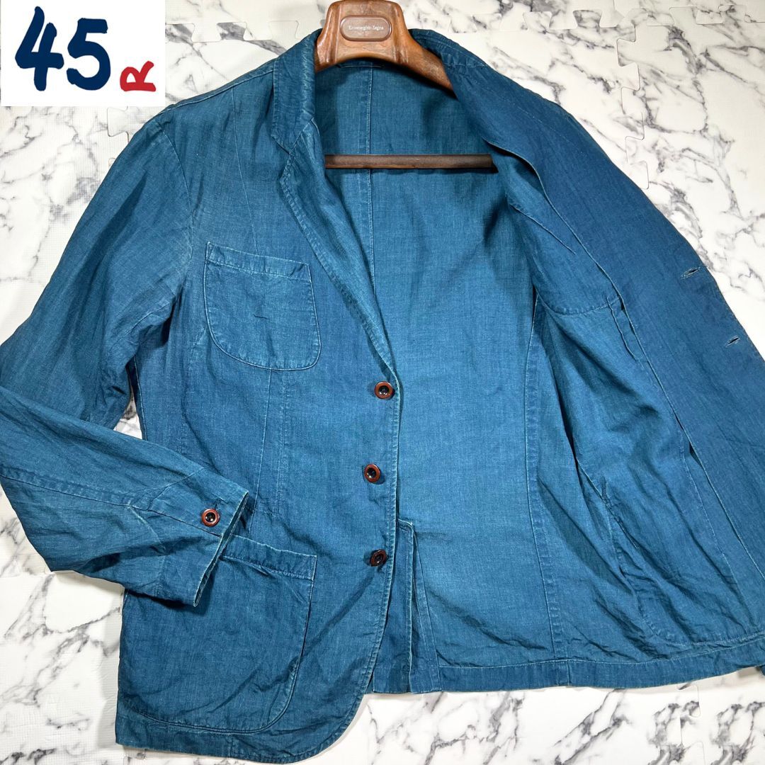 美品 45RPM デニムジャケット38 インディゴ 日本製 ジージャン 濃紺 jb-4th-id2.jpg