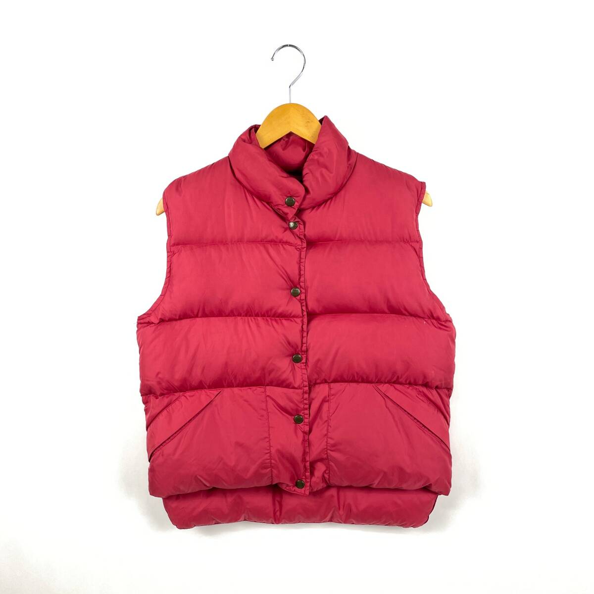 古着 80s エルエルビーン ダウンベスト ジャケット バーガンディ 赤 紫 ① 古着 80s エルエルビーン ダウンベスト ジャケット バーガンディ
