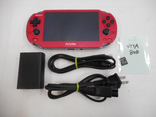 PSVITA PCH-1000 レッド 充電器付き PSvita PCH-1000 コズミックレッド 充電器付き PSVITA PCH-1000