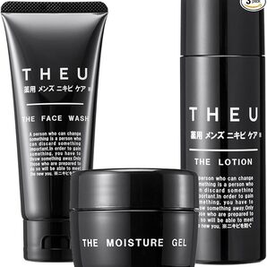 薬 用 メンズ ニキビ ケア 洗顔 保湿 ジェル 化粧水 3点 セット THEU ニキビ跡 ニキビ予防 対策 医薬部外品 日本製 大人ニキビ 子供ニキビ