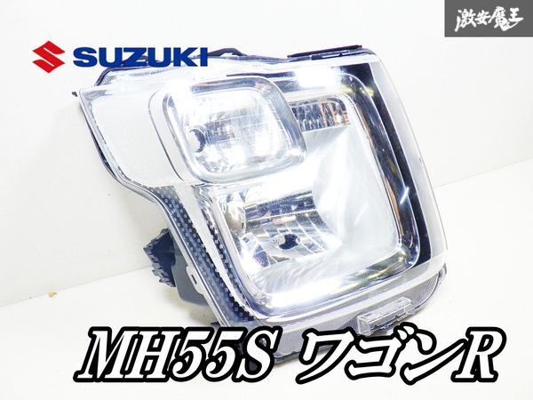 スズキ ワゴンR ヘッドライト右側 35120-63R10 MH55S 送料込 即決 ワゴンR スティングレー MH55S 純正 右 ヘッド