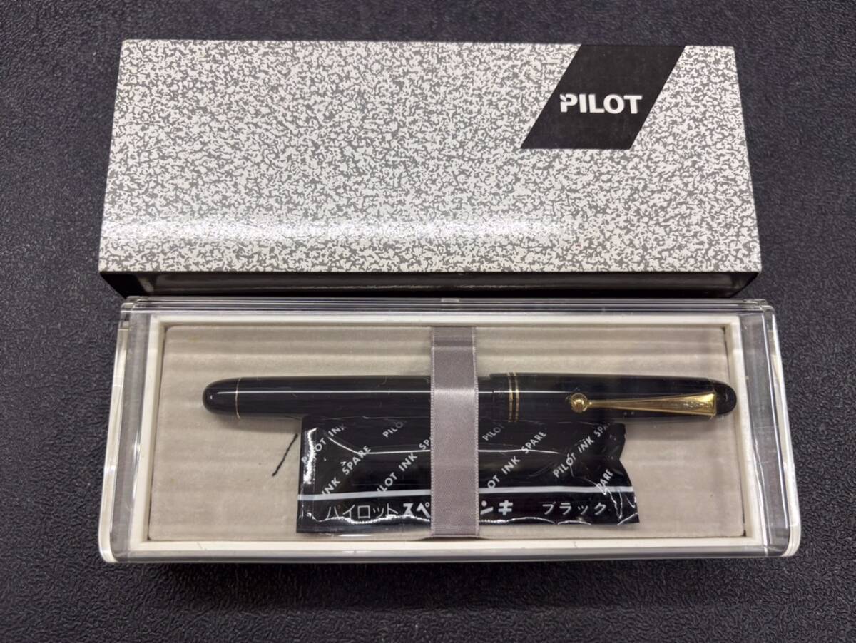 PILOT 万年筆 黒色 カスタム67 専用ケース付き 80s パイロット カスタム 67 PILOT CUSTOM 67 （細字） 14K