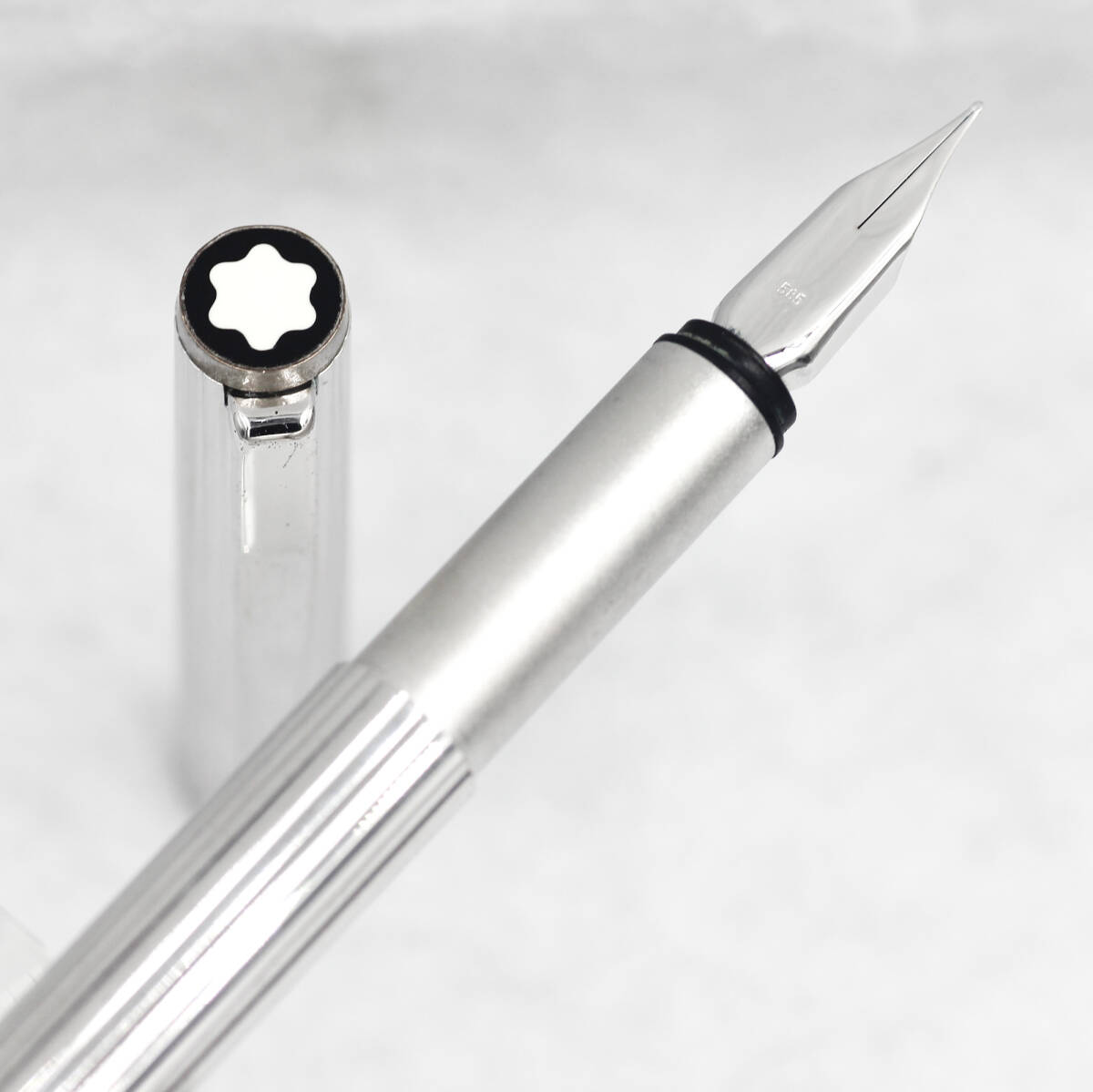MONTBLANC モンブラン 万年筆 ノブレス プラチナ ストライプカット Yahoo!オークション -「モンブラン ノブレス」の落札相場・落札価格