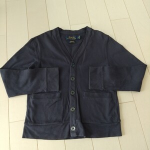 ポロラルフローレン キッズ S/8/140 コットンカーディガン ネイビー