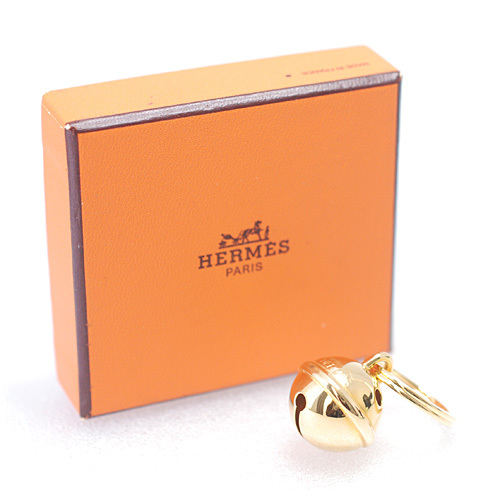 エルメス キーリング　ストラップ チャーム　ベースボール 中古　美品 極美品□エルメス□C 刻印□ベースボール 野球 キーリング