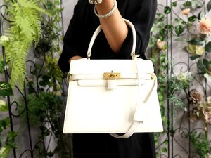 ●超美品●MORABITO モラビト●スカラ22●カーフ レザー 本革●2way ハンド バッグ●白●ゴールド金具●腕掛け●収納 かばん●Js60730