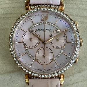 D108-T29-12 SWAROVSKI スワロフスキー Passage Chrono ウォッチ スイス製 ピンク ローズゴールド レディース腕時計 箱付 TC