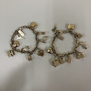 E141-I65-897 ★ DOLCE&GABBANA ドルガバ ブレスレット 2点セット レディース アクセサリー ファッション小物 ゴールド TC