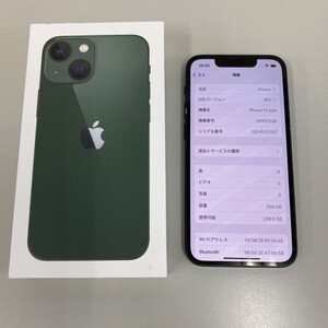 E304-SG7-112 ◎ iPhone 13mini 256GB iOSバージョン18.5 SIMロック無し バッテリー容量76% IMEI・通電動作確認〇 TE