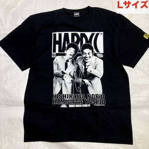 ★即決 送料無料 未着用 Lサイズ ハードコアチョコレート×西川のりお 上方よしお Tシャツ コラボ グッズ 黒 ブラック お笑い