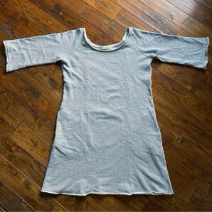 美品!alternative version WR ラグラン 七分袖 スウェット チュニックワンピース カットソーワンピース チュニック カットソー グレー