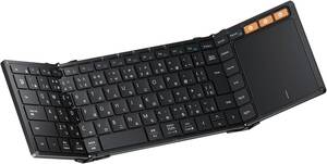 1073 ProtoArc キーボード Bluetooth 折りたたみ式 ワイヤレス 大型タッチパッド 搭載 3台同時接続 日本語配列 ipad キーボード 薄型 軽量
